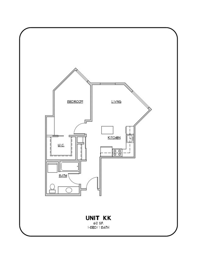 Madison Place - One Bedroom - One Bath MP#417 floor plan
